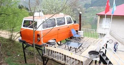 Trabzonlu baba kızlarına minibüsten ev yaptı