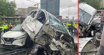 Beşiktaş’ta zincirleme kaza: Olay yerinden korkunç görüntüler geldi!