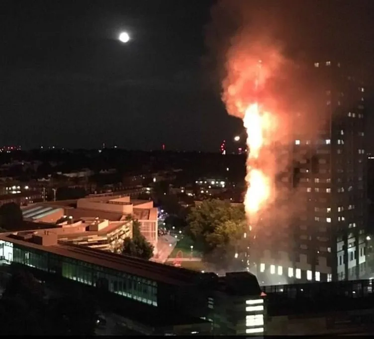 Londra’da yanan 27 katlı bina çok sayıda ölü var