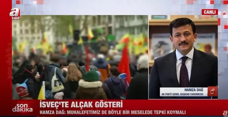 Böyle mi NATO'ya girecekler? İsveç'in başkentinde alçak eylem! PKK sempatizanları Başkan Erdoğan'ın maketini astı