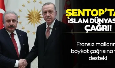 TBMM Başkanı Şentop: Fransız mallarına boykotun İslam dünyasının desteğiyle güçlü şekilde gerçekleşmesi zarurettir