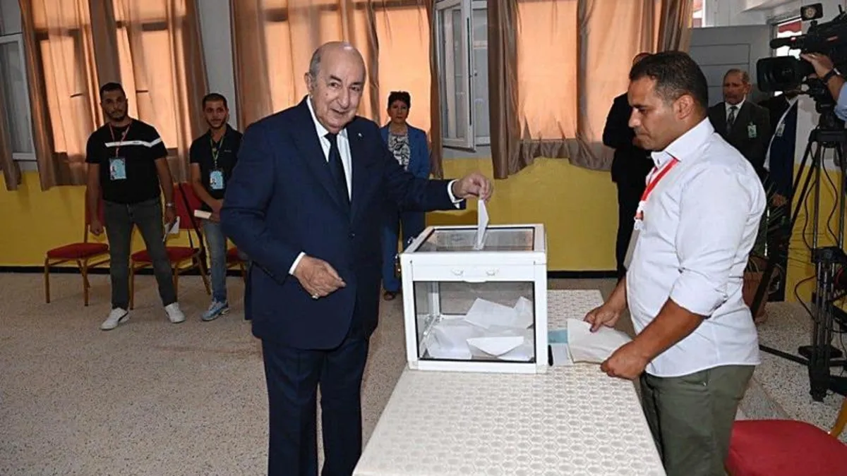 Cezayir'de cumhurbaşkanlığı seçimi sonuçları açıklandı Cezayir'de cumhurbaşkanlığı seçimi sonuçları açıklandı