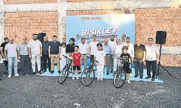 Belediyeden 100 çocuğa bisiklet