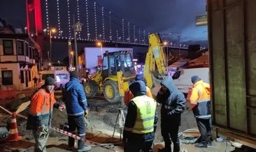 Beşiktaş’ta ana isale hattı patladı! Trafik durdu, iş yerlerini su bastı