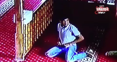 Camilerdeki sadaka kutularına dadanan genç güvenlik kamerasına yakalandı