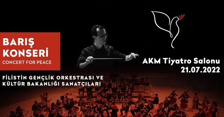 AKM’de ’Barış Konseri’ Filistin Gençlik Orkestrası ile Kültür ve Turizm Bakanlığı sanatçıları aynı sahnede