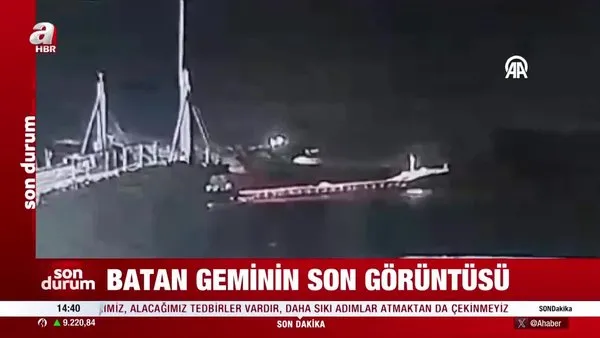 Marmara Denizi’nde batan geminin son görüntüsü ortaya çıktı! | Video