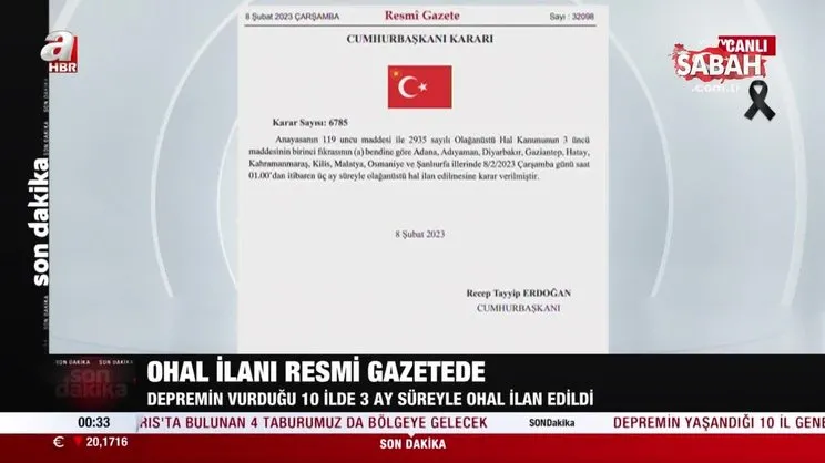 SON DAKİKA | 10 ilde OHAL kararı: Resmi Gazete'de yayımlandı | Video