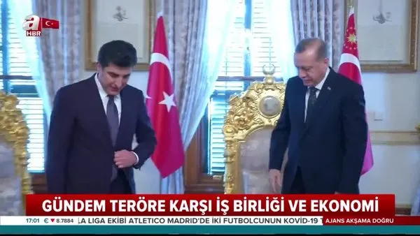 Erdoğan-Barzani görüşmesinde gündem teröre karşı iş birliği ve ekonomi | Video