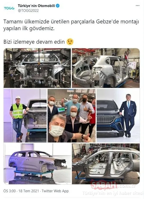 Türkiye'nin yerli otomobili TOGG'da bir ilk daha gerçekleşti: Bizi izlemeye devam edin