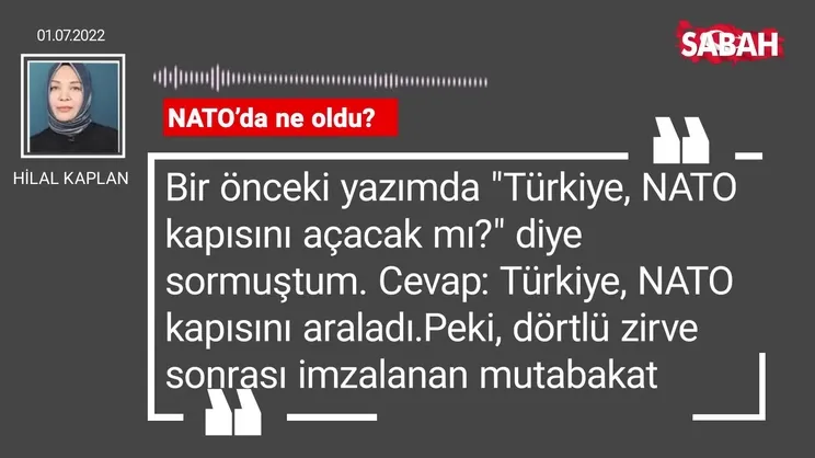 Hilal Kaplan | NATO'da ne oldu?