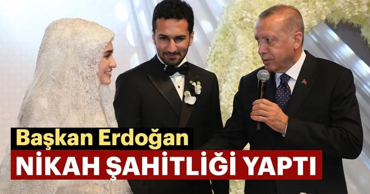 Başkan Erdoğan nikah şahitliği yaptı