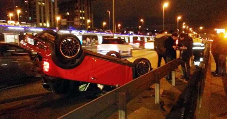 Sosyal medya fenomeni E-5’te kaza yaptı