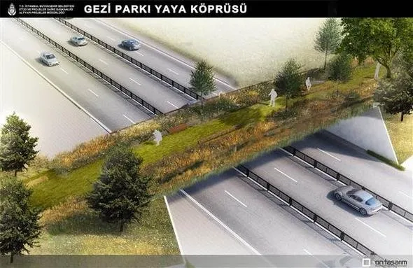İBB, Gezi Parkı’na yapılacak yaya köprüsünün görselleri paylaştı.