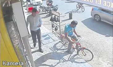 Herkesin gözü önünde bisiklet çaldı