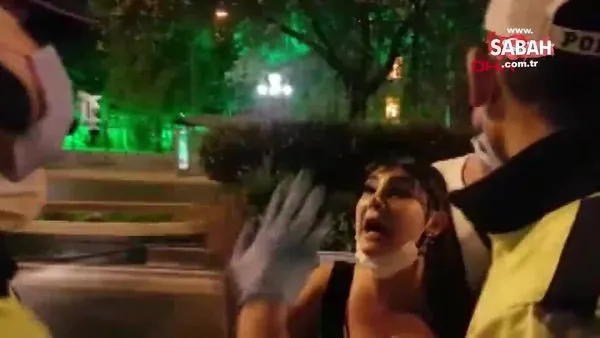 Ankara'da alkollü çıkan taksicinin yanındaki kadından akılalmaz savunma | Video