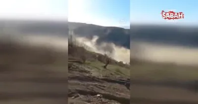 Malatya’da 5,2 büyüklüğündeki deprem kameraya böyle yansıdı! Etrafı toz bulutu kapladı | Video