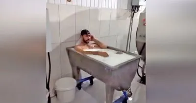 Son dakika! Konya’da süt fabrikasında iğrenç skandal! İşçinin süt banyosu görüntüleri sosyal medyada olay oldu | Video