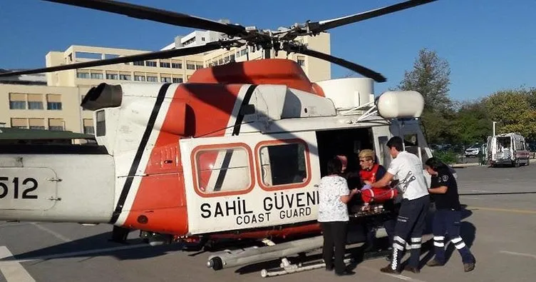 Dağda ayağı kırılan Ukraynalı kadın helikopterle kurtarıldı