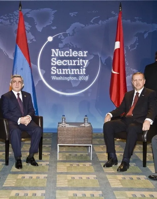 Erdoğan - Sarkisyan görüşmesinden fotoğraflar