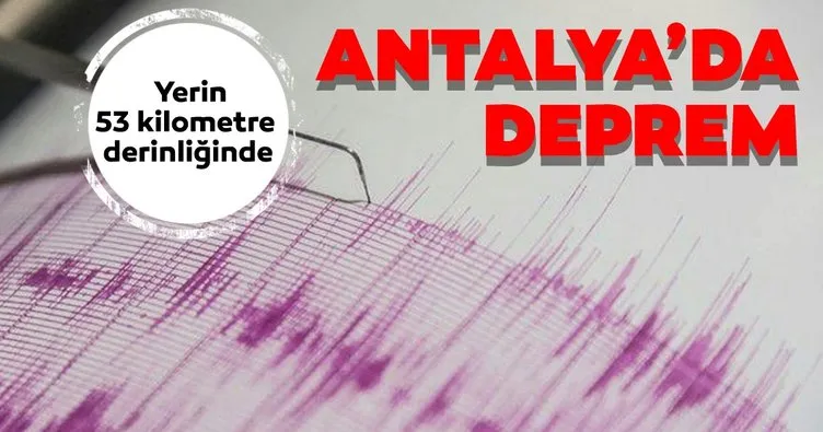 Son dakika: Antalya'da deprem - Son Dakika Haberler
