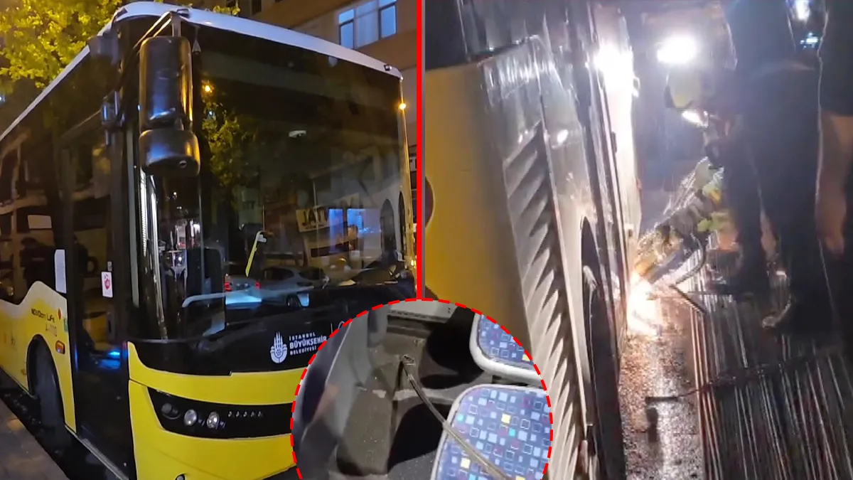 Fatih’te akılalmaz olay! İnşaat demiri İETT otobüsüne ok gibi saplandı: Yolcu yaralandı! Fatih’te akılalmaz olay! İnşaat demiri İETT otobüsüne ok gibi saplandı: Yolcu yaralandı!
