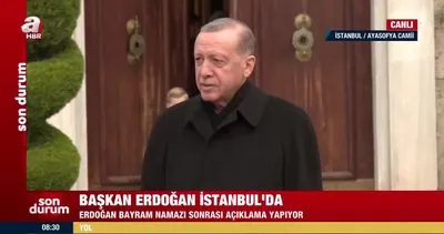 Başkan Erdoğan’dan bayram namazı çıkışı açıklamalar | Video