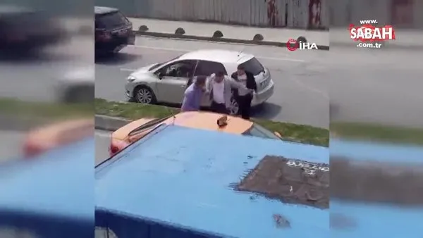 Arnavutköy’de sürücülerin trafikte kavga anları kamerada | Video