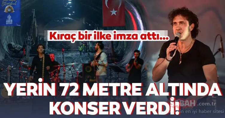 Şarkıcı Kıraç yerin 72 metre altında konser verdi! 1 Mayıs Emek ve Dayanışma Günü’nü böyle kutladı!