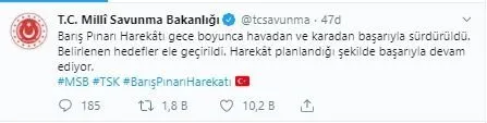 Barış Pınarı Harekatı'nda 2. gün! İşte Barış Pınarı Harekatı'nda son dakika gelişmeler...