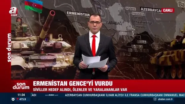 Ermenistan sivilleri hedef aldı! Gence'yi vurdu! | Video