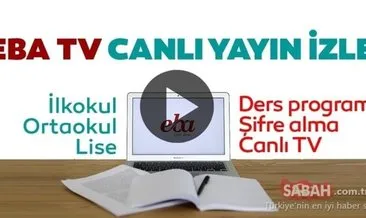 TRT EBA TV CANLI İZLE | 9 NİSAN 2020  EBA TV İlkokul, ortaokul, lise uzaktan eğitim dersleri canlı izle ekranı ve frekans bilgileri!