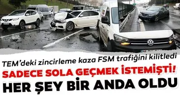 Son dakika: Beşiktaş TEM´de zincirleme kaza... FSM yolu kapandı