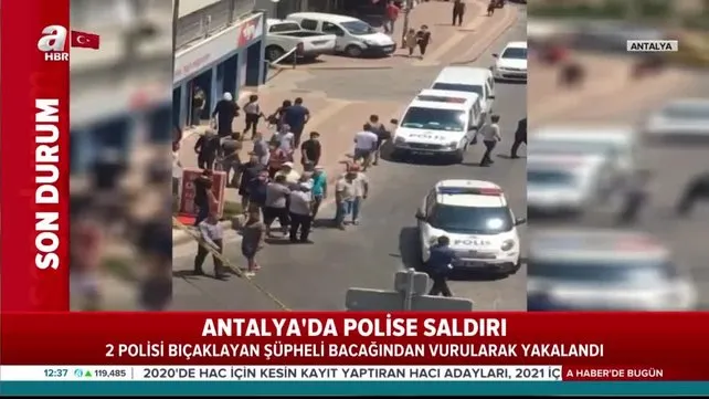 Son Dakika: Antalya'da iki polisi bıçaklayan zanlı vurularak yakalandı | Video