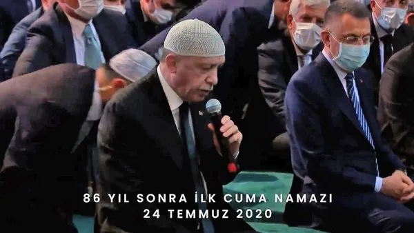 SON DAKİKA: Cumhurbaşkanı Erdoğan'dan Ayasofya Camii mesajı 