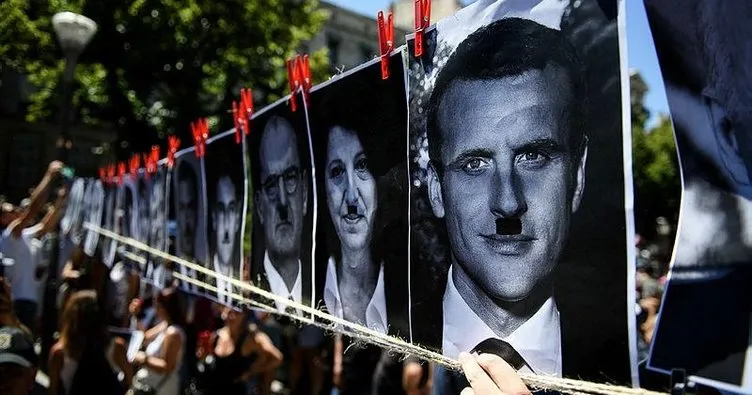 Macron’u Hitler’e benzeten afişe soruşturma