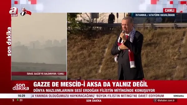 Büyük Filistin Mitingi! Başkan Erdoğan'dan önemli açıklamalar | Video