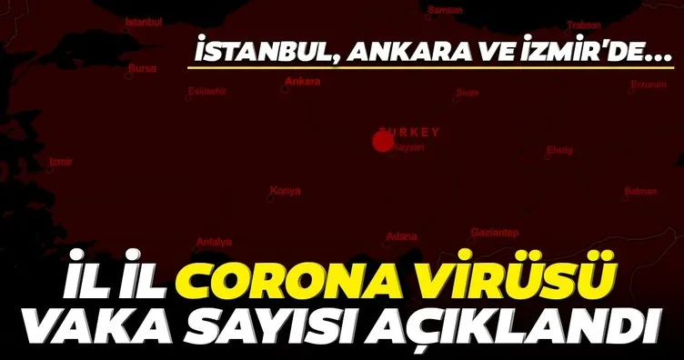 Son Dakika Haberi: Türkiye’de il il corona virüsü vaka sayısı harita ile açıklandı! İstanbul, Ankara, İzmir ve illere göre corona virüsü vaka ve ölüm sayısı