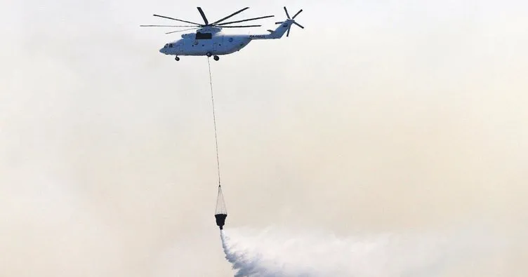 Helikopter saatte 20 ton uçak 8 ton su ikmali yapıyor