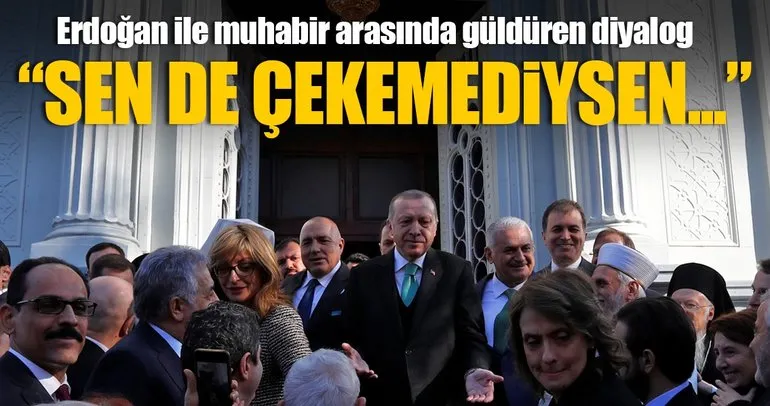 Cumhurbaşkanı Erdoğan ile foto muhabiri arasında güldüren diyalog