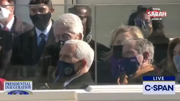 Biden yemin etti, Clinton uyudu | Video