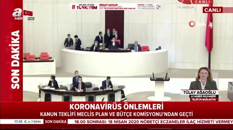 Koronavirüse karşı ekonomi paketi Meclis'te kabul edildi
