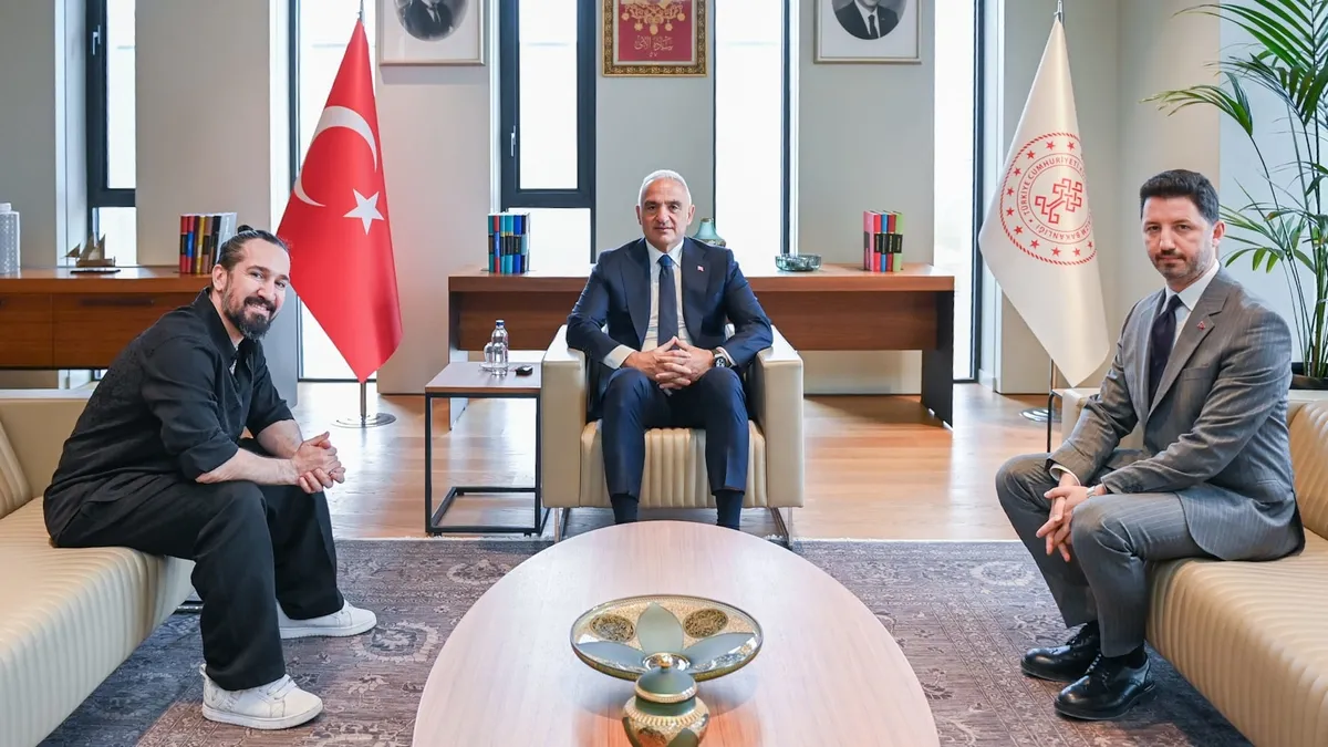 Barış Manço’nun izinde anlamlı buluşma! Bakan Ersoy Doğukan Manço ile görüştü Barış Manço’nun izinde anlamlı buluşma! Bakan Ersoy Doğukan Manço ile görüştü