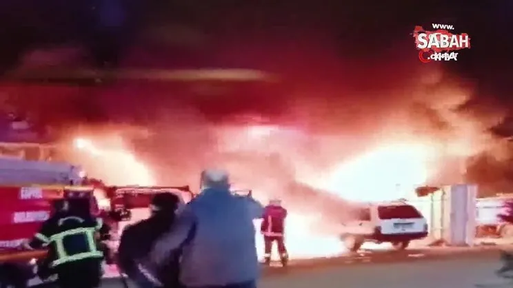 Sanayi sitesinde oksijen tüpü patladı | Video