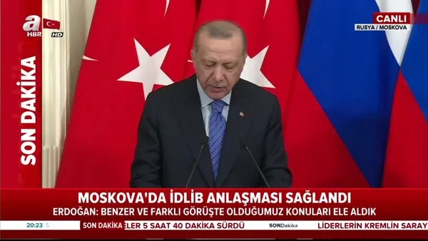 Kritik İdlib zirvesi sona erdi! Başkan Erdoğan, “Bu gece yarısı itibariyle ateşkes yürürlüğe girecek.” | Video