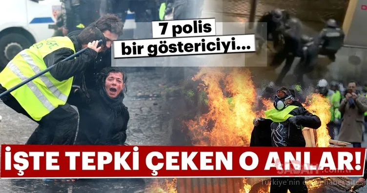 Fransa’da yedi polis, bir göstericiyi darp ederken görüntülendi… İşte tepki çeken o anlar