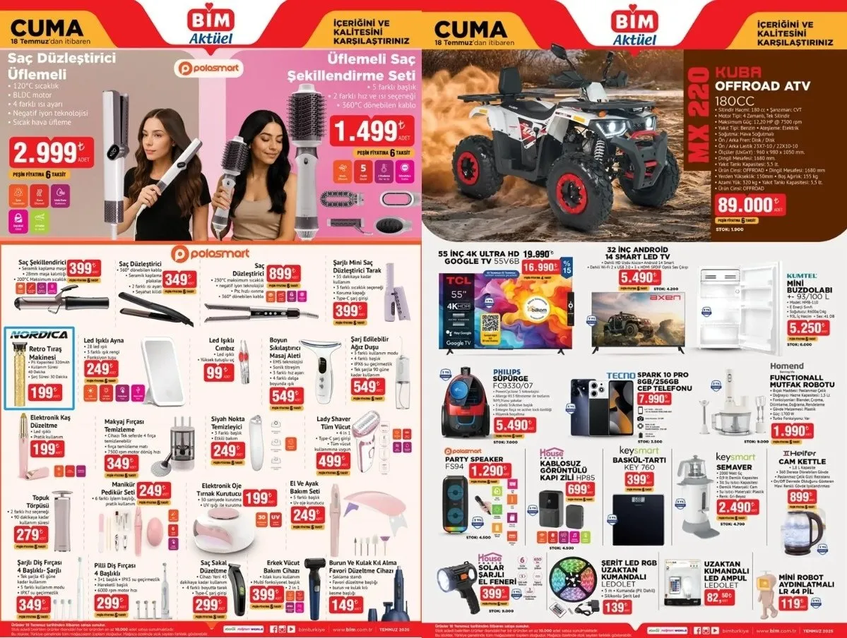 BİM AKTÜEL ÜRÜNLER SATIŞTA!💥 18 Temmuz BİM aktüel ürünler neler? Oje kurutucu, LED ışıklı ayna...