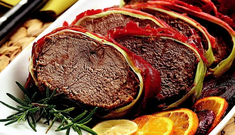 Pırasa Sarmalı Pastırmalı Rosto
