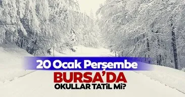 SON DAKİKA: Bursa’da yarın okullar tatil mi oldu? 20 Ocak Yarın Bursa’da okullar tatil mi? Gözler valilikten gelecek açıklamada!