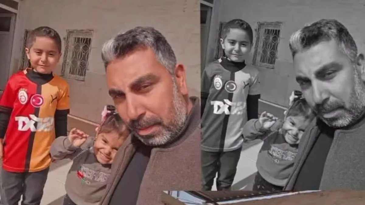 Şanlıurfa'da sulama kanalına devrilen traktörden görüntü.